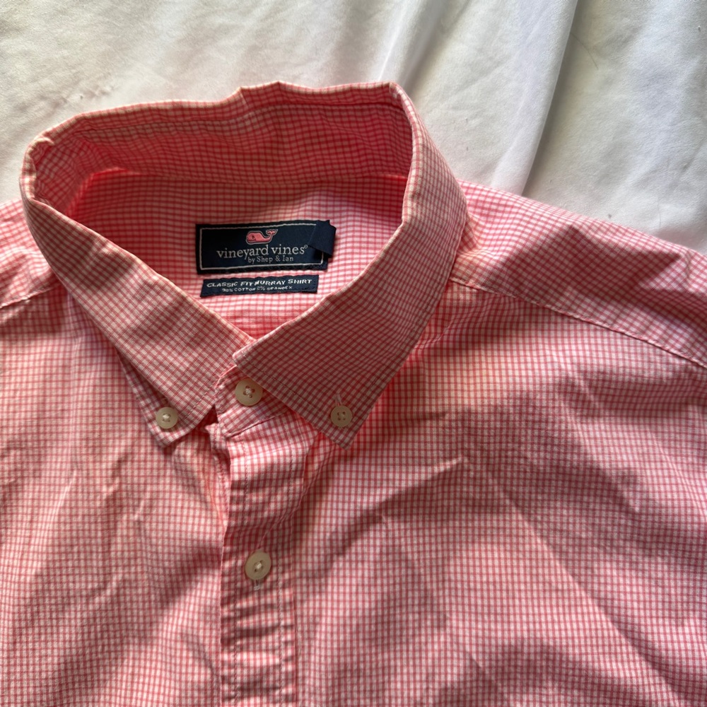 【Vineyard vines】Pink Tucker Shirt Size:L